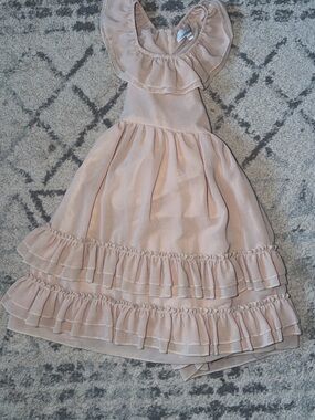 Toddler Girls Ruffle Hem Sleeveless Dress - Blush Pink 12-18 months